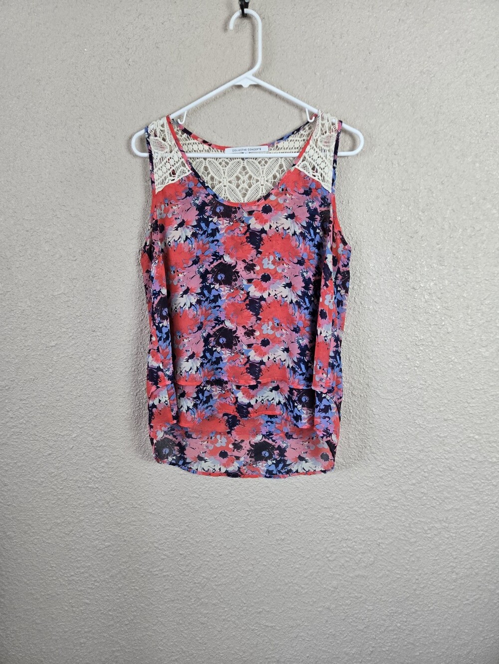 Collective Concepts Sleeveless Blouse Size Large New #2D7778